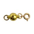 画像1: ネコポスOK  マグネット留め具 ゴールド 単品販売 つけにくいネックレスのイライラを解消 マグネットパーツ エンドパーツ 磁石金具 (1)