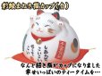 画像1: 【ネコポス不可】彩絵まねき猫カップ（白）招き猫/ティーカップ/コーヒーカップ【7200】 (1)