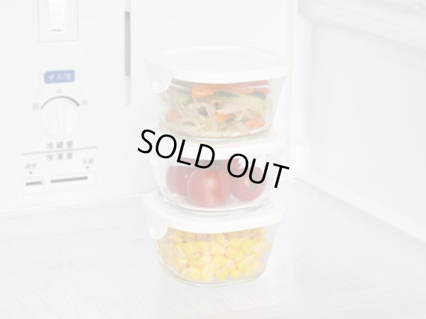 画像2: iwaki パック＆レンジSSプチ 4個セット ホワイト 重ね小分けパック220ml 耐熱ガラス 保存容器 N3200-W