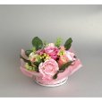 画像3: テーブルアレンジフラワー 造花 ピンクローズ 薔薇 バラ かわいい【ネコポス不可】 (3)