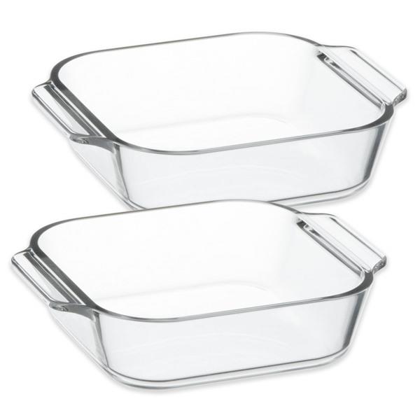 画像5: iwaki オーブントースター皿 ハーフ 2枚組 セット 電子レンジ・オーブンOK 耐熱ガラス イワキ グラタン皿【ネコポス不可】