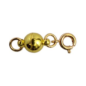 画像: ネコポスOK  マグネット留め具 ゴールド 単品販売 つけにくいネックレスのイライラを解消 マグネットパーツ エンドパーツ 磁石金具